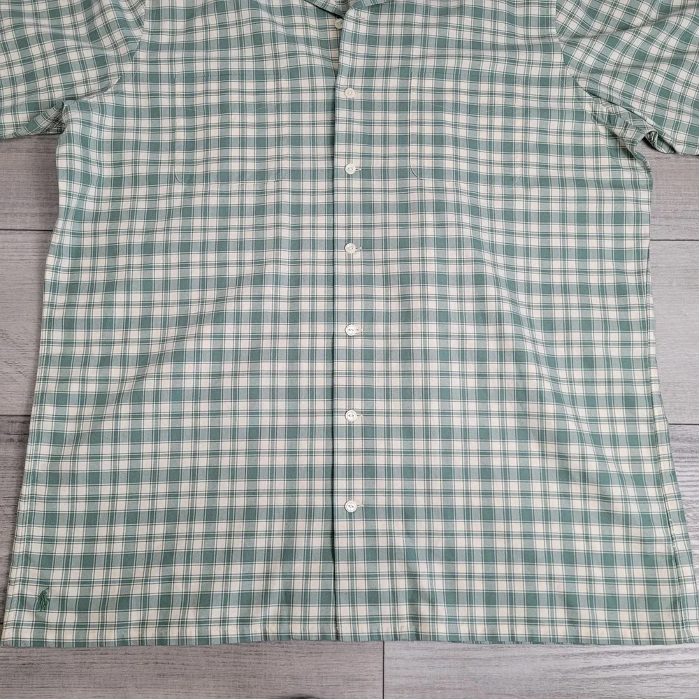 Polo Ralph Lauren Shirt Mens 2XLTUtility Oxford Gingham Short Sleeve Pony Preppy